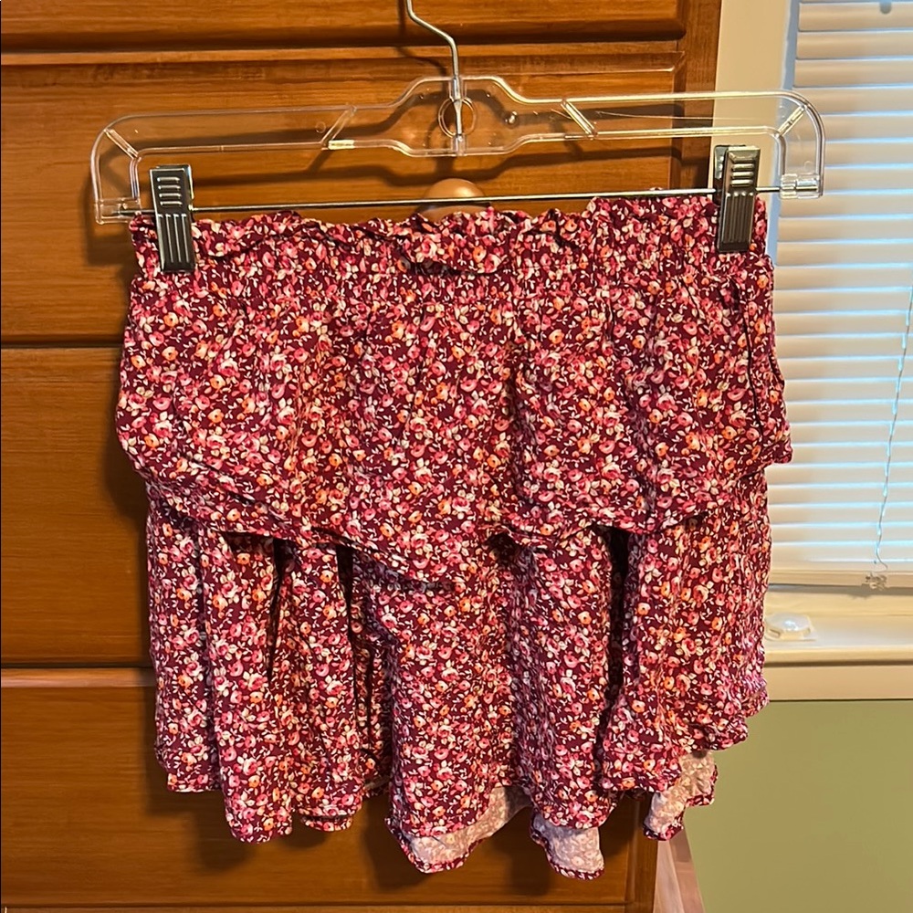 Floral Ruffle Skirt